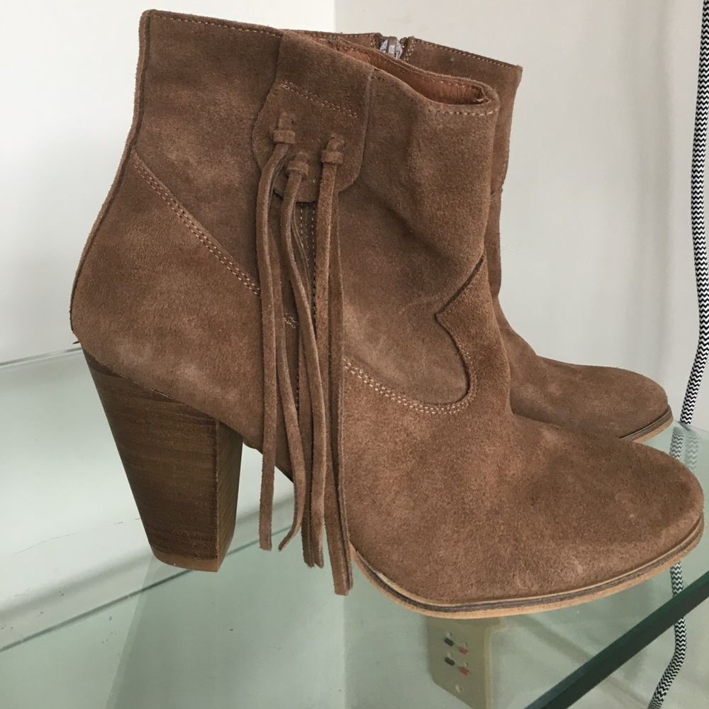 Suede Taupe Booties
